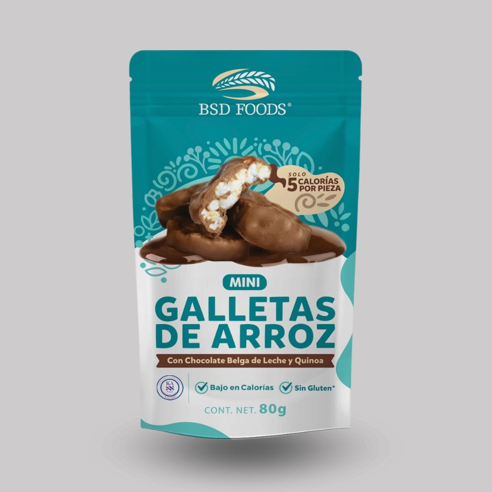 🍫  Mini Galletas de Arroz Cubierta con Chocolate Belga