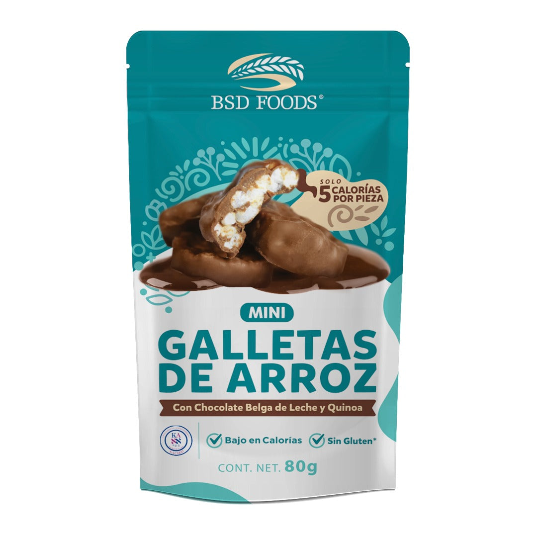 🍫  Mini Galletas de Arroz Cubierta con Chocolate Belga
